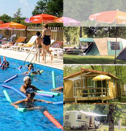 Piscine chalet cottage camping tente mobil home